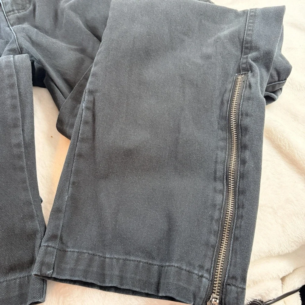 Standard Cloth (Urban Outfitters) Flared Utility Cargo Pants Med -‎ Washed Black